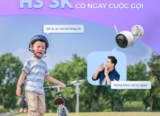 CAMERA WIFI EZVIZ H3 3K - BÉ VẪY TAY, BA MẸ NHẬN NGAY VIDEO CALL