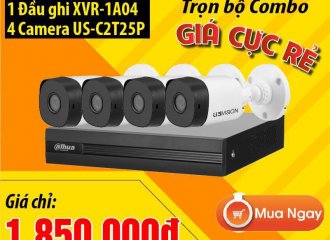 Lắp đặt trọn bộ 4 camera+đầu ghi chỉ 1,850,000đ