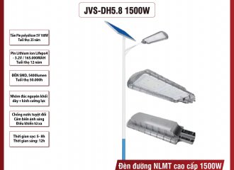 ĐÈN ĐƯỜNG NLMT JVS-DH5.8 1500W – GIẢI PHÁP CHIẾU SÁNG KHÔNG LO TIỀN ĐIỆN