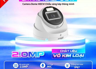 Camera Dahua DH-HAC-T2A21P-U-IL-A – Camera Dome HDCVI chiếu sáng kép thông minh