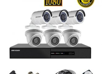 Lắp đặt trọn bộ 6 camera an ninh Hikvision 2.0MP 