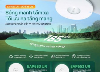 Access Point Gắn Trần Wi-Fi 6 Omada – Phủ Sóng Rộng, Kết Nối Ổn Định