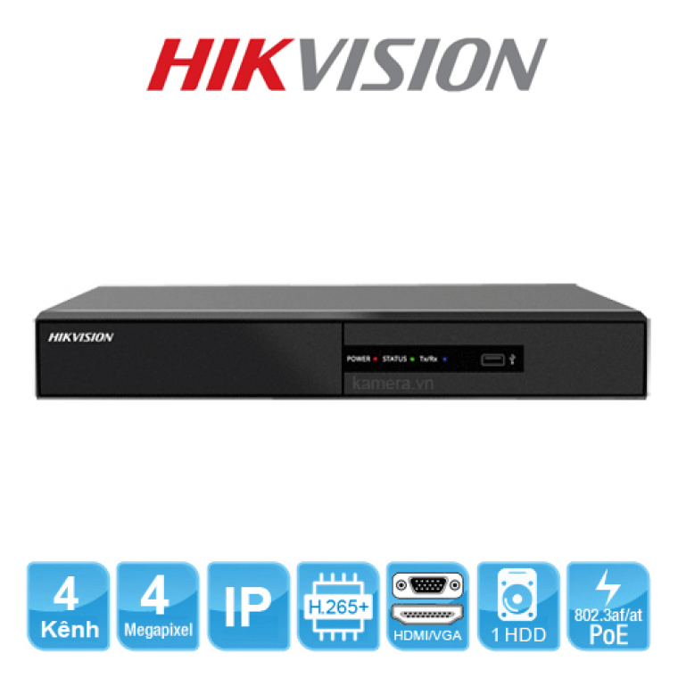 Đầu ghi hình camera IP 4 kênh HIKVISION DS-7104NI-Q1/4P/M