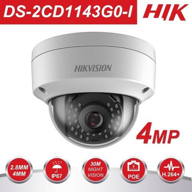 Camera IP Dome hồng ngoại 4.0 Megapixel HIKVISION DS-2CD1143G0-I