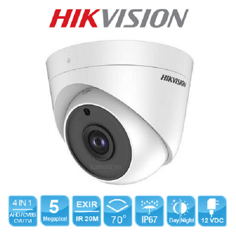 Camera Dome 4 in 1 hồng ngoại 5.0 Megapixel HIKVISON DS-2CE56H0T-ITPF