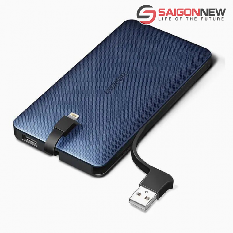 Sạc dự phòng + cáp sạc iPhone tích hợp UGREEN 40906 PB104 
