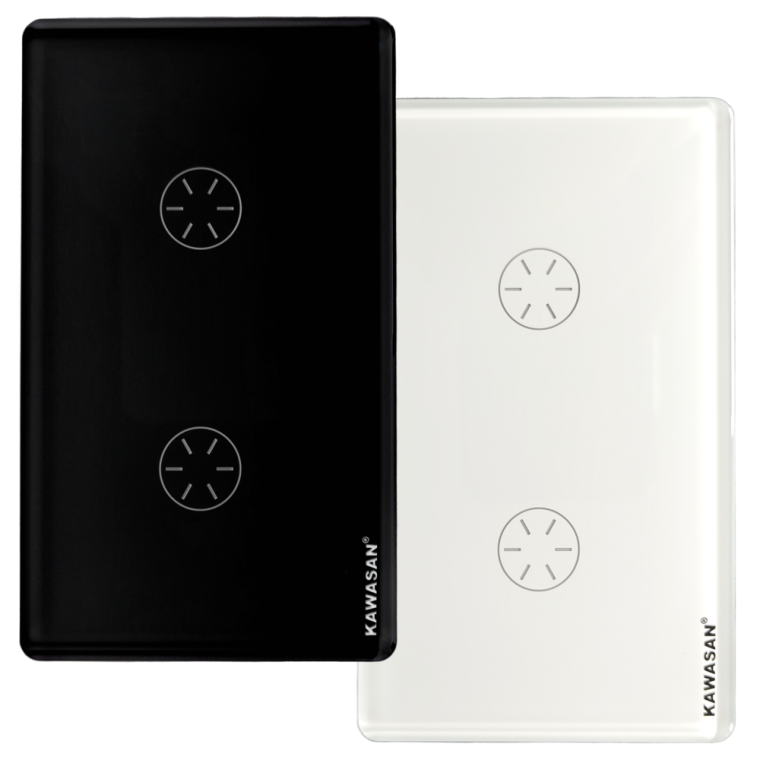 CÔNG TẮC THÔNG MINH BLUETOOTH MESH -  QUA HOME SERVER KAWASAN - CT2N-WIFI-T/D