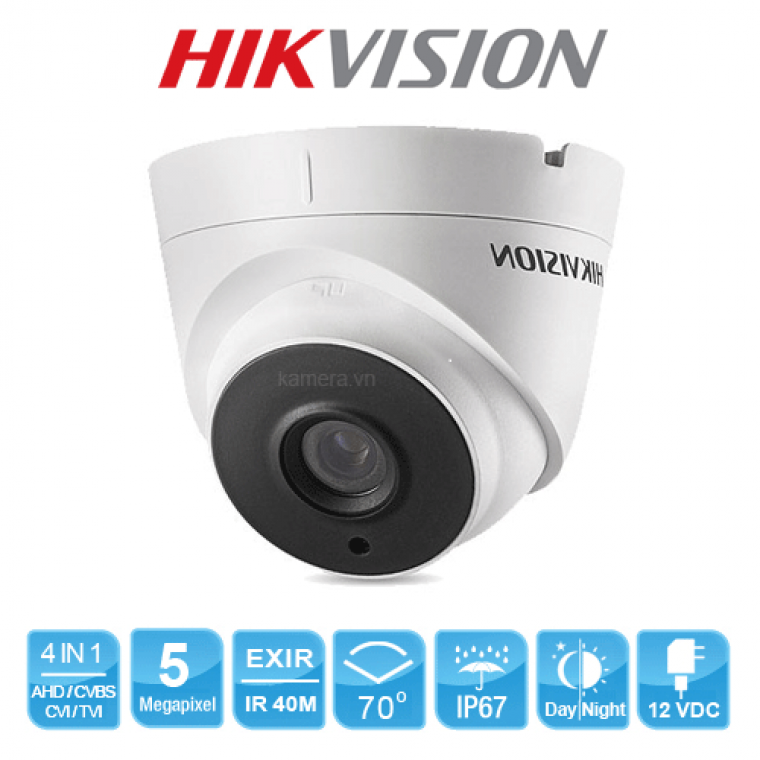 Camera Dome 4 in 1 hồng ngoại 5.0 Megapixel HIKVISON DS-2CE56H0T-IT3F