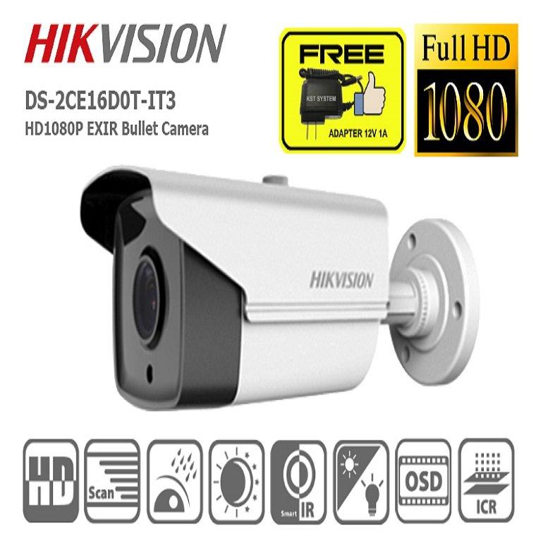 Camera HD-TVI hồng ngoại 2.0 Megapixel HIKVISION DS-2CE16D0T-IT5