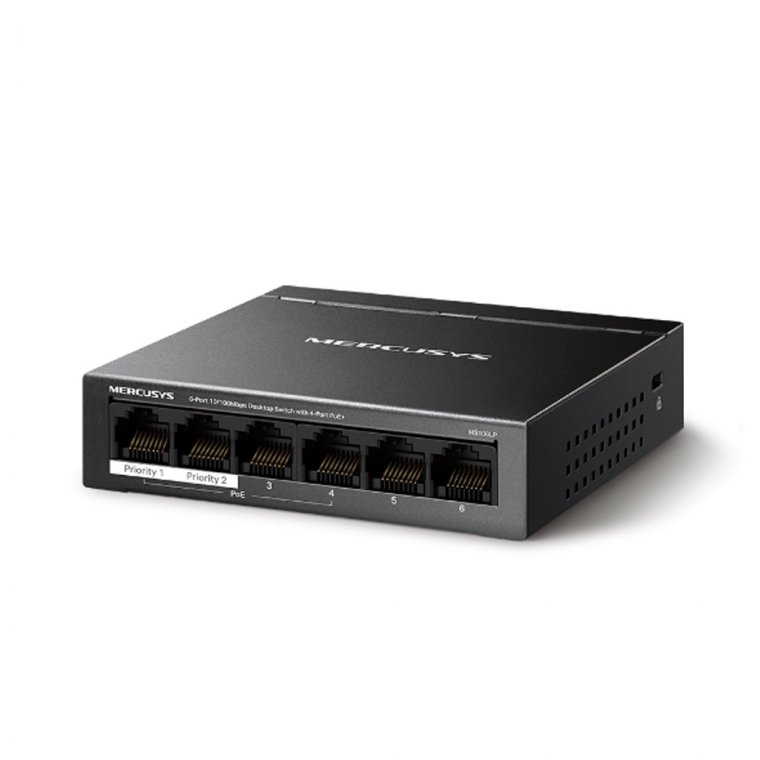 MS106LP – Switch Để Bàn 6 Cổng 10/100M, 4 Cổng PoE+