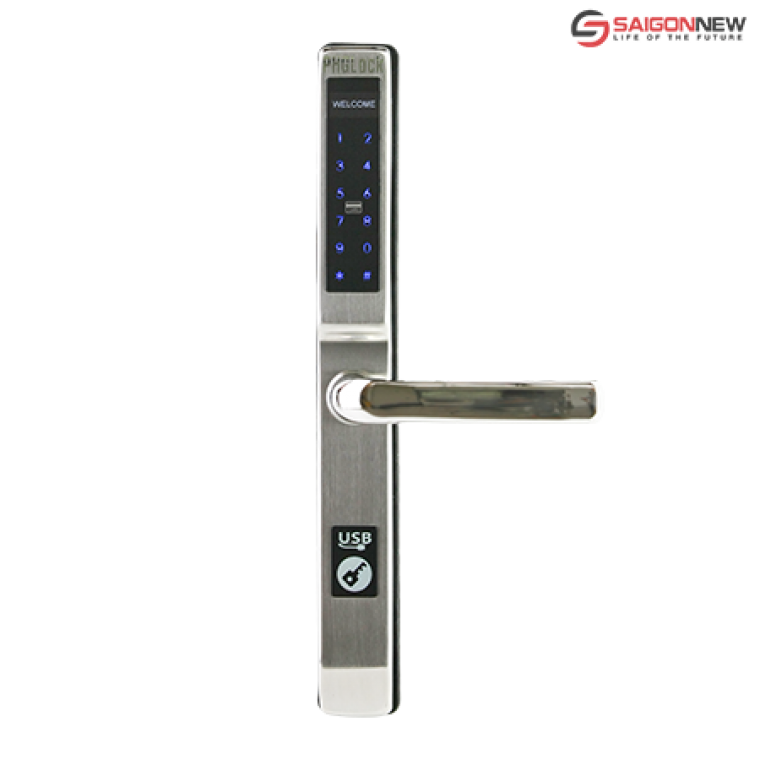 Khoá cửa nhôm văn phòng PHGLock KR5293 (Bạc)