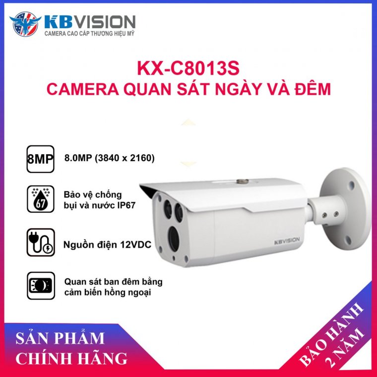 Camera 4in1 hồng ngoại 8MP KBVISION KX-C8013S