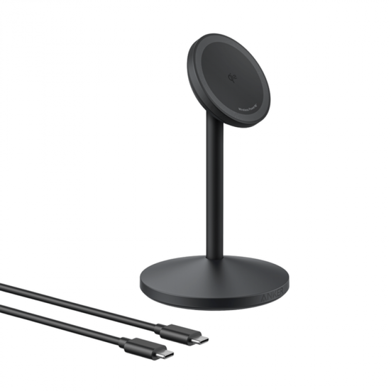 Đế sạc không dây Anker MagGo model A25X1 15W (kèm cáp USB-C) Đen (Black) B2B_A25X1H11