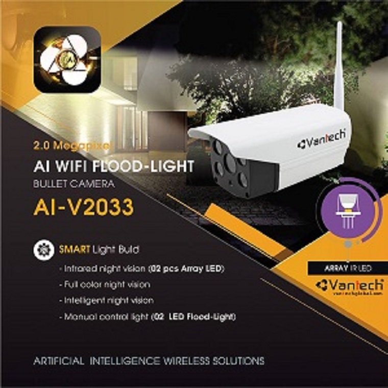 Camera IP hồng ngoại không dây 2.0 Megapixel VANTECH AI-V2033