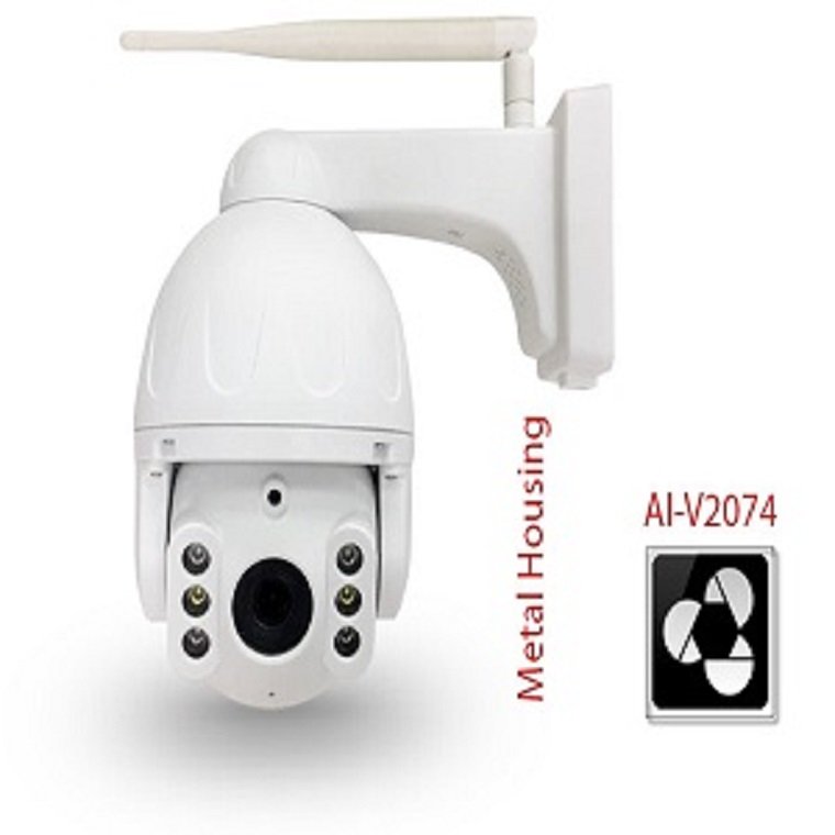 Vantech Camera AI 4G Flood Light Onvif Pan/Tilt 2.0MP AI-V2074