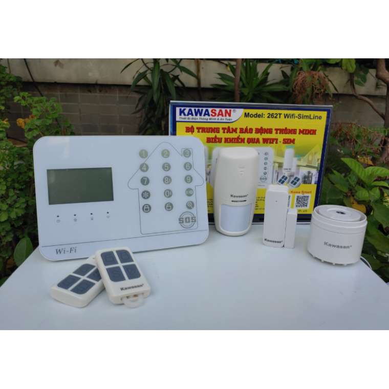 THIẾT BỊ BÁO ĐỘNG THÔNG MINH - ĐIỀU KHIỂN QUA WIFI KAWASAN - 262 T WIFI SIM LINE