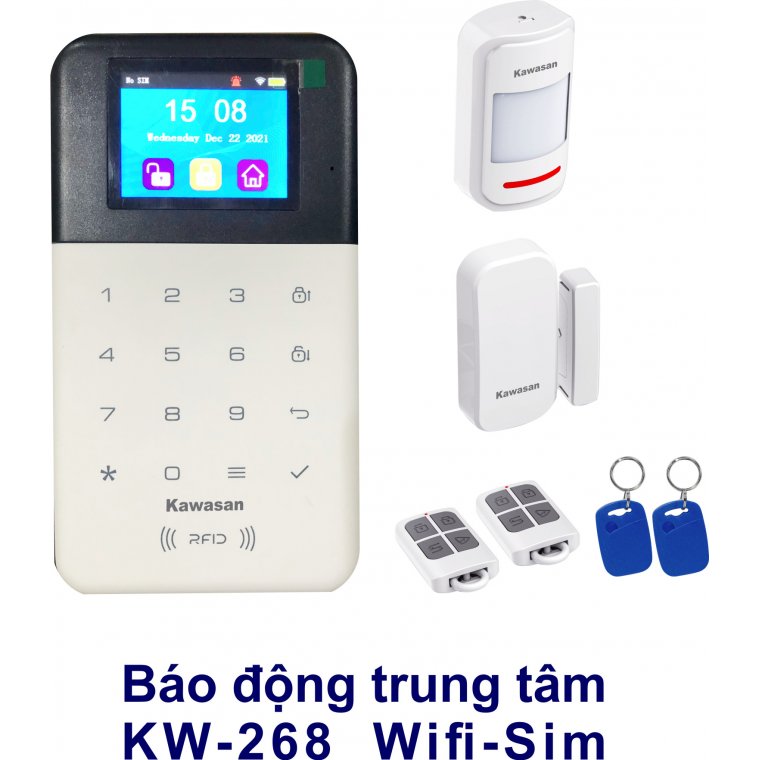 THIẾT BỊ BÁO TRỘM QUA ĐIỆN THOẠI THÔNG MINH KW-268 WIFI SIM