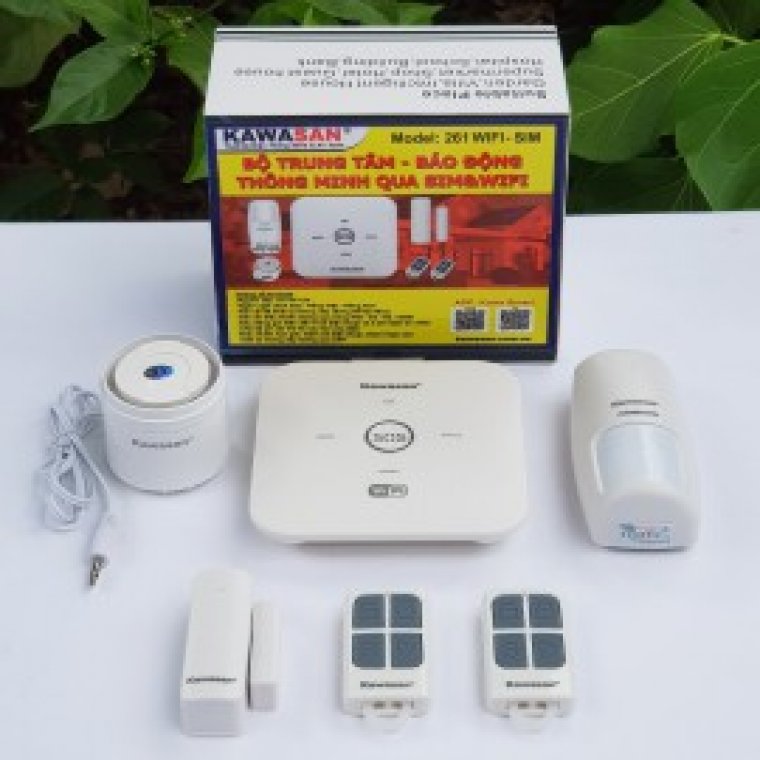 THIẾT BỊ BÁO ĐỘNG THÔNG MINH - ĐIỀU KHIỂN QUA WIFI KAWASAN - 261 WIFI SIM 