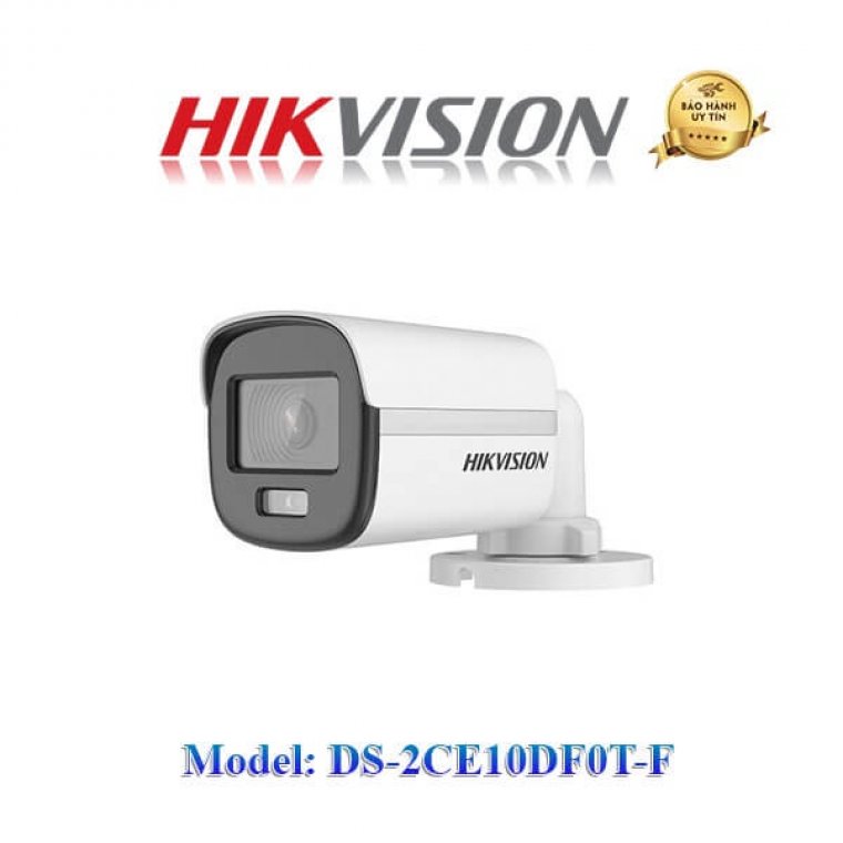 Camera HDTVI ColorVu 2.0MP thân trụ HIKVISION DS-2CE10DF0T-F