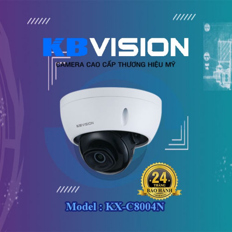 Camera IP 8.0MP bán cầu KBVISION KX-C8004N