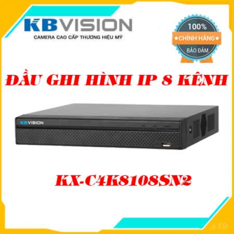 Đầu ghi hình IP 4K 8 kênh KBVISION KX-C4K8108SN2