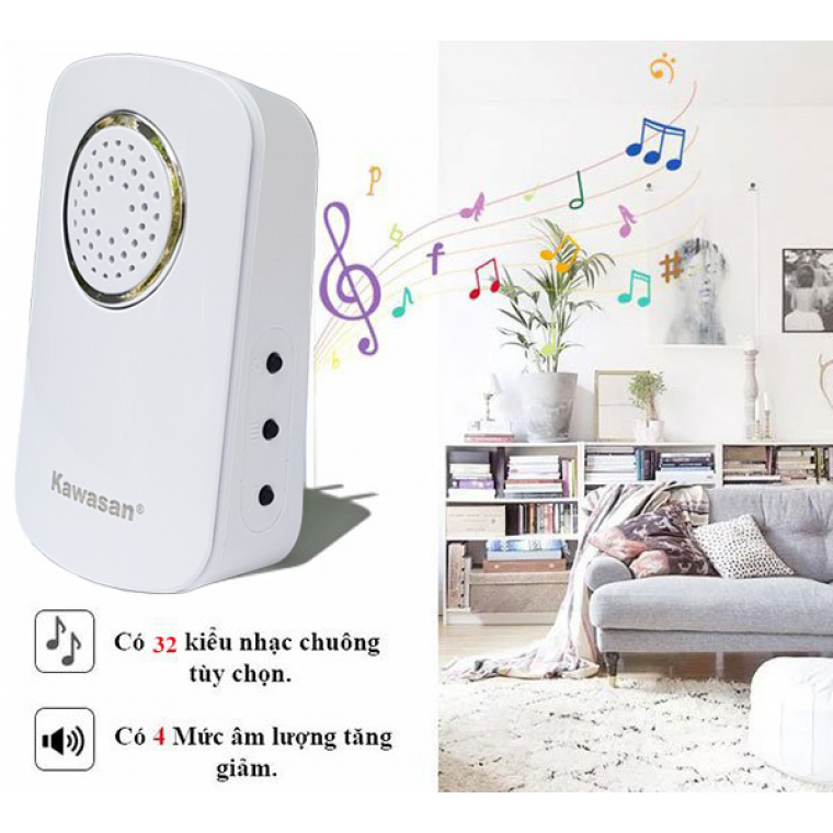 CHUÔNG BÁO KHÁCH KHÔNG DÂY KAWASAN - i287B