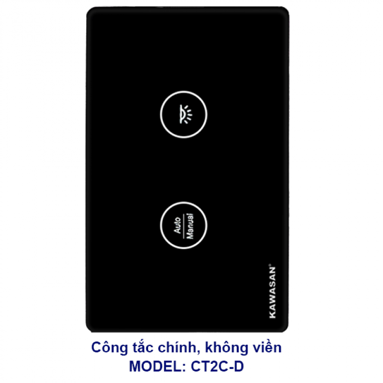 CẶP CÔNG TẮC WIFI - KẾT NỐI 2 CHIỀU (DÙNG CHO CẦU THANG - HÀNH LANG) KHÔNG VIỀN KAWASAN - CT2C-D