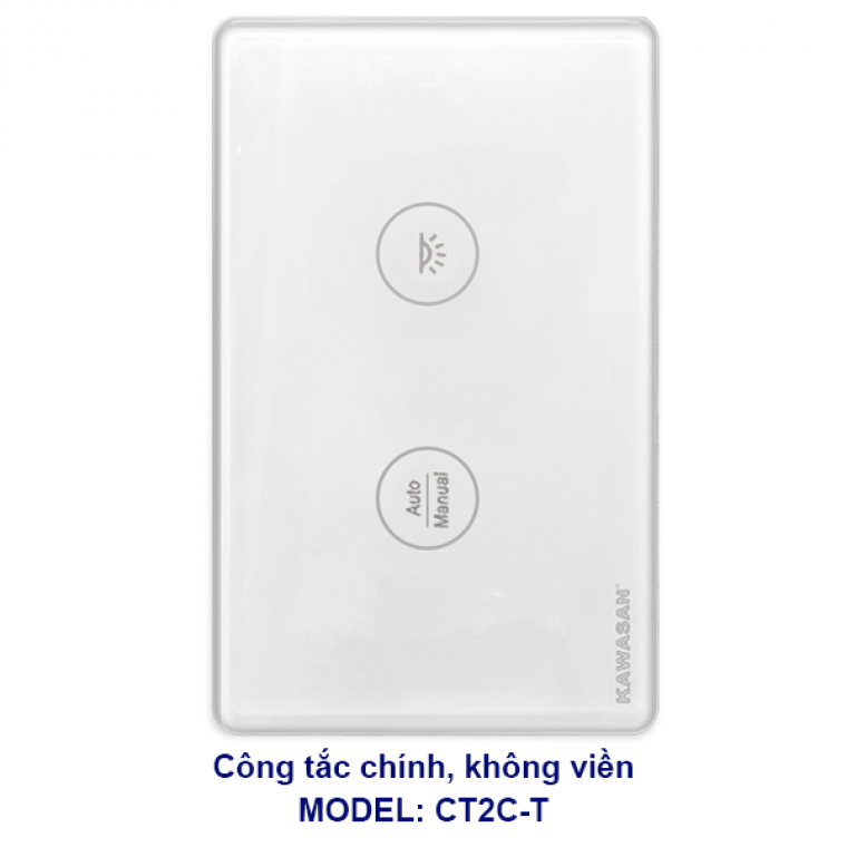 CẶP CÔNG TẮC WIFI - KẾT NỐI 2 CHIỀU (DÙNG CHO CẦU THANG - HÀNH LANG) KHÔNG VIỀN KAWASAN - CT2C-T