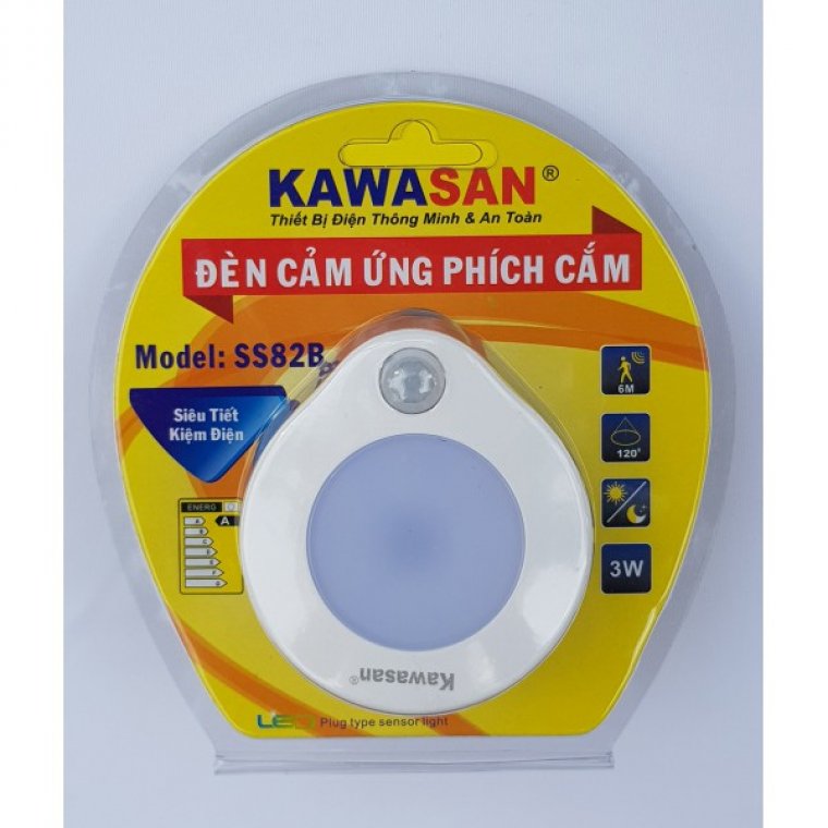 ĐÈN CẢM ỨNG CHUYỄN ĐỘNG - PHÍCH CẮM - KAWASAN - SS82B