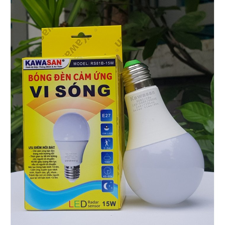 BÓNG ĐÈN CẢM ỨNG - ĐUI XOÁY E27 KAWASAN RS81B-15w
