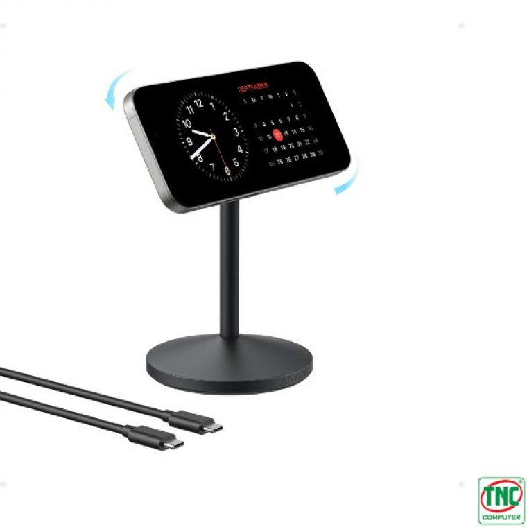 Đế sạc Anker MagGo 1C 15W (Stand, with USB-C cable) Đen (Black) B2B_A25X1H11