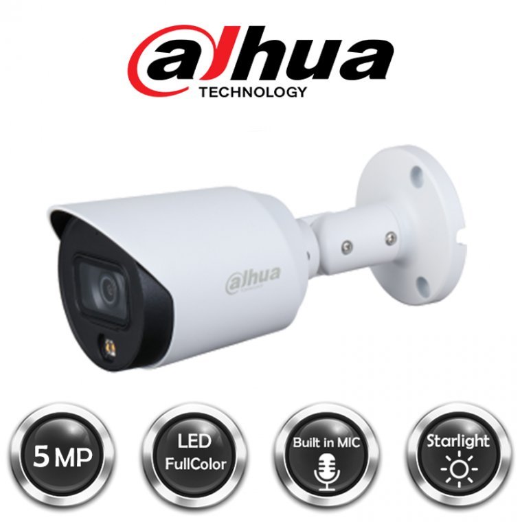 Camera HDCVI 5MP Full Color DAHUA DH-HAC-HFW1509TP-A-LED-S2