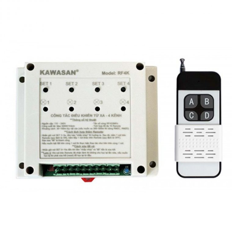 CÔNG TẮC ĐIỀU KHIỂN TỪ XA RF4K-RM4B