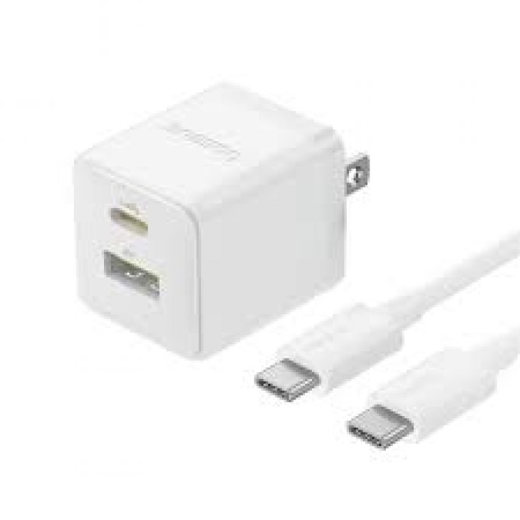 OS-Baseus Palm Fast Charger C+U 20W US Moon White 