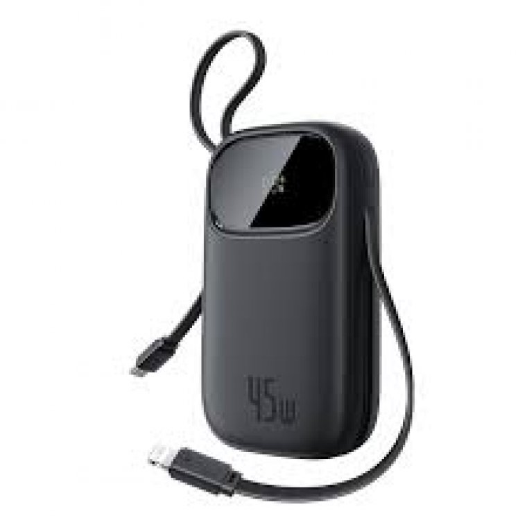 OS-Baseus EnerFill FC31 Qpow 3 Digital Display Power Bank with USB-C+IP Cables 10000mAh 45W Nebula P