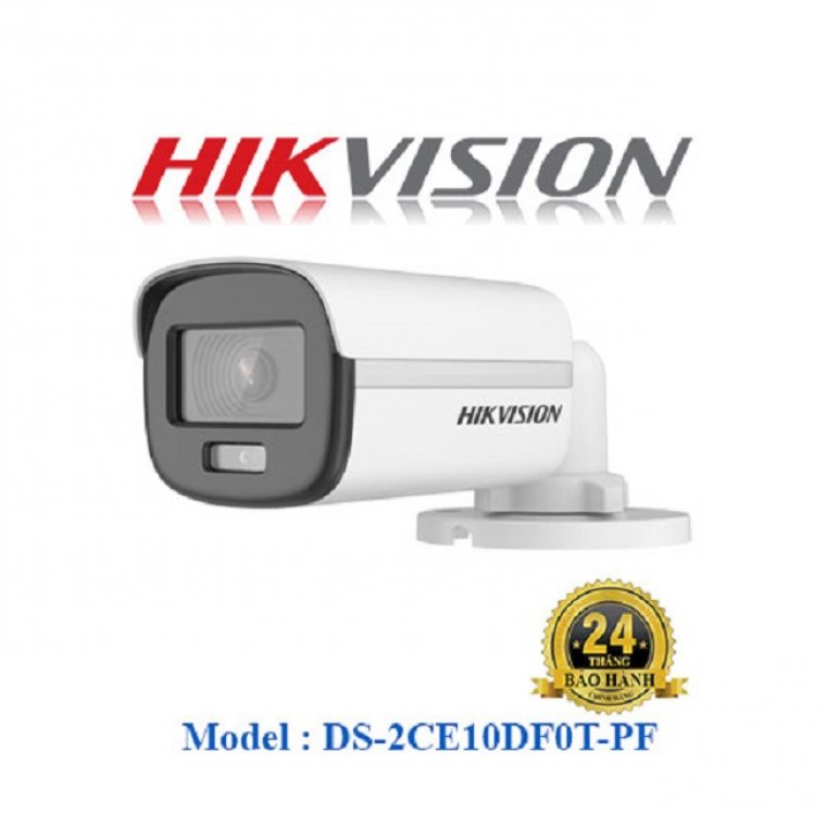 Camera HDTVI ColorVu 2.0MP thân trụ HIKVISION DS-2CE10DF0T-PF