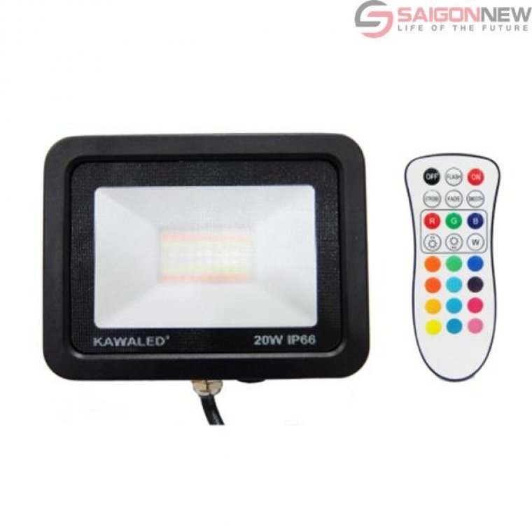 Đèn Pha Led Đổi Màu Cao Cấp Kawaled FL50W RGB