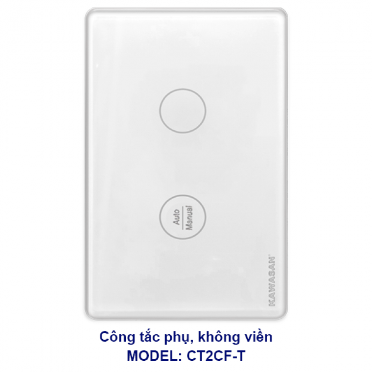 CẶP CÔNG TẮC WIFI - KẾT NỐI 2 CHIỀU (DÙNG CHO CẦU THANG - HÀNH LANG) KHÔNG VIỀN KAWASAN - CT2F-T