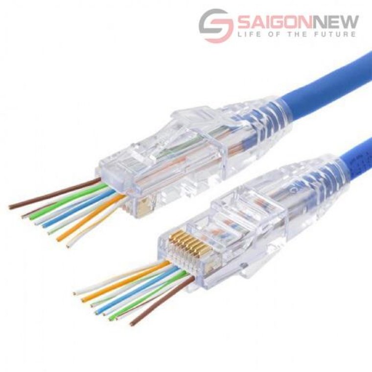 Hạt mạng xuyên thấu RJ45 - CAT6 Gold Plated