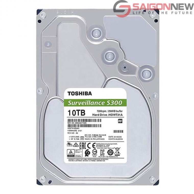 Ổ cứng Toshiba S300 Surveillance HDD 10TB HDWT31AUZSVA