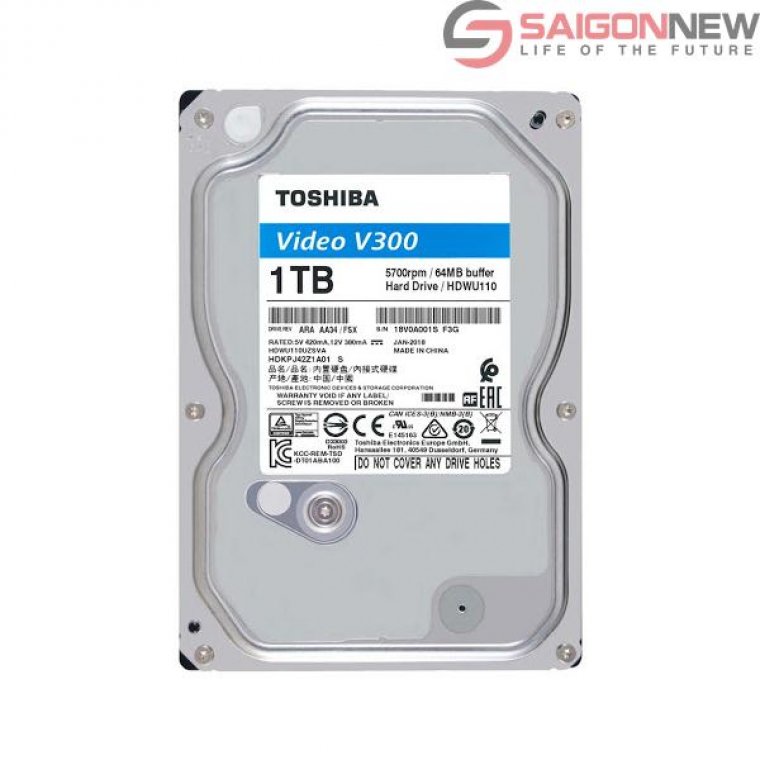 Ổ cứng Toshiba V300 Video Stream HDD 1TB HDWU110UZSVA