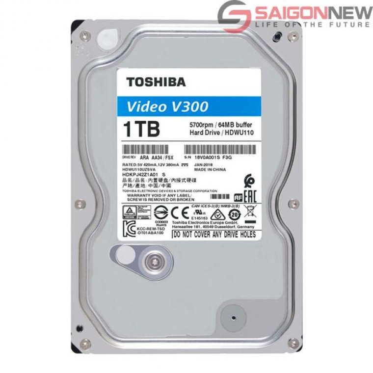 Ổ cứng Toshiba V300 Video Stream HDD 1TB HDWU110UZSVA