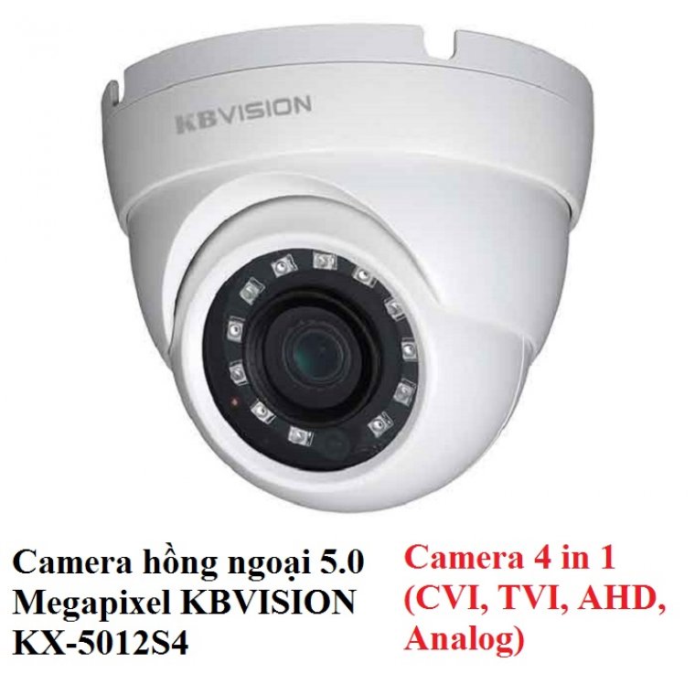 Camera Dome 4 in 1 hồng ngoại 5.0 Megapixel KBVISION KX-5012S4