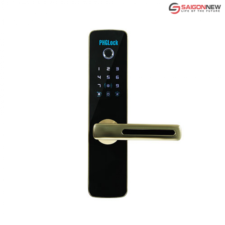 Khoá cửa chính văn phòng PHGLock FP7153 (Đen vàng)
