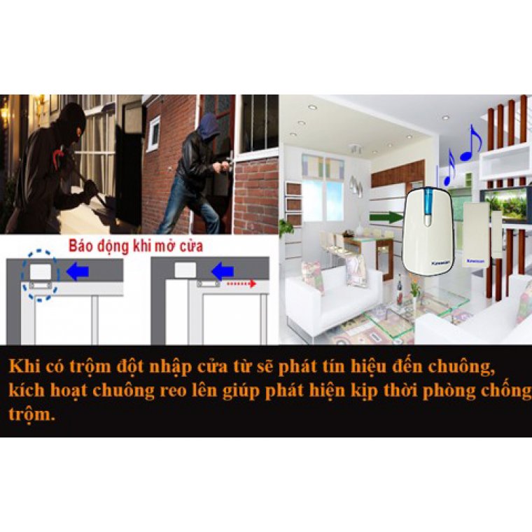 Chuông báo khách không dây có KAWA KW-M428B