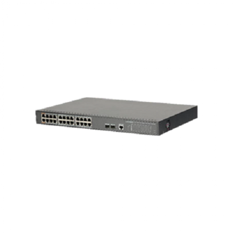 Switch POE 24 cổng, hỗ trợ 2 cổng quang KBVISION KX-CSW24-PFG