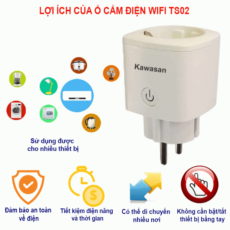 Ổ CẮM THÔNG MINH KAWASAN - TS02