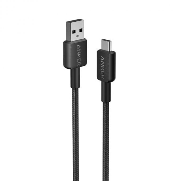 A81H6 Black B2B – Cáp sạc Anker 322 A-C 1.8m Nylon Đen (Black)