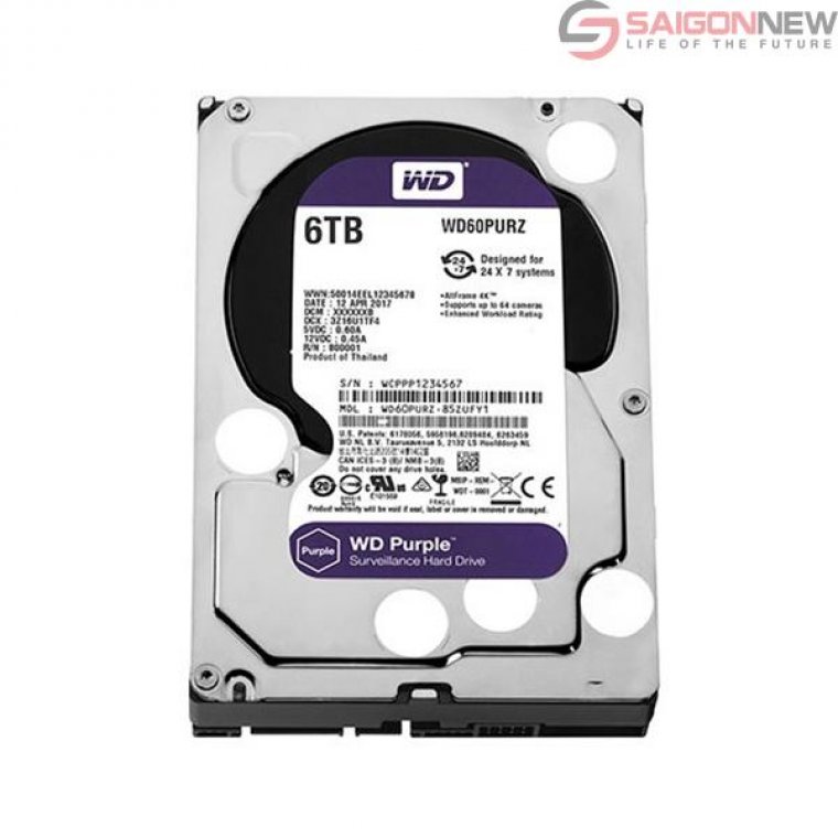Ổ cứng Western Digital Purple 6TB 3.5