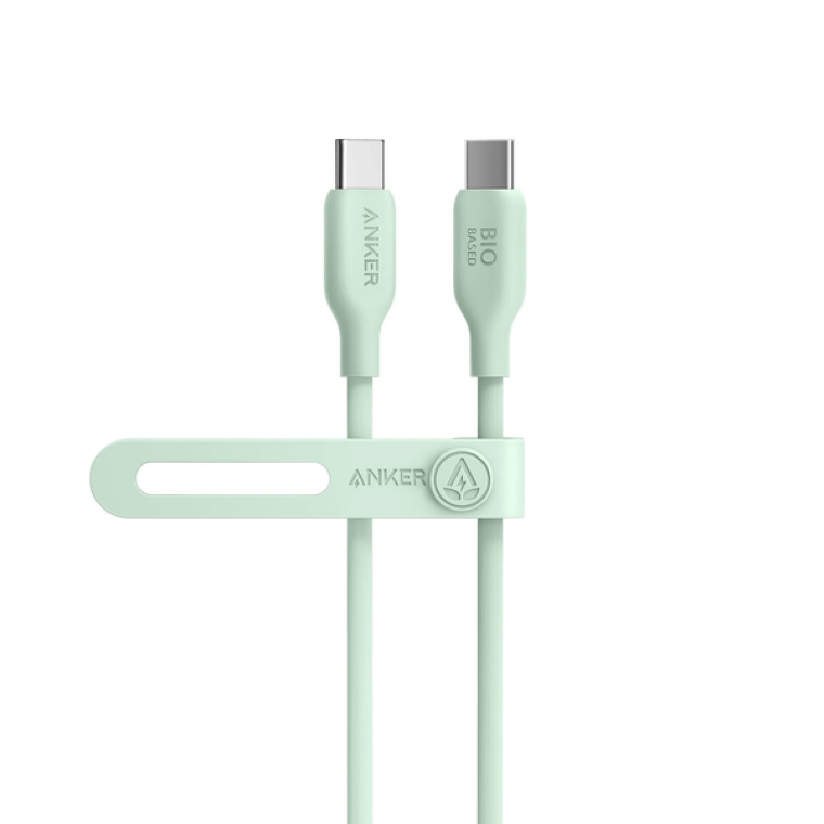 Cáp sạc Anker 543 C-C 0.9m Nylon Bio-braided Xanh lá (Green) – B2C_A80E5061